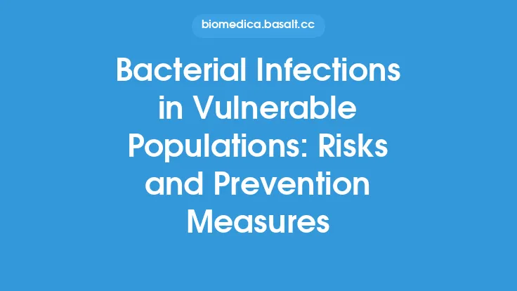 Bacterial Infections in Vulnerable Populations: Risks and Prevention Measures Thumbnail