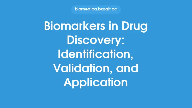Biomarkers in Drug Discovery: Identification, Validation, and Application Thumbnail
