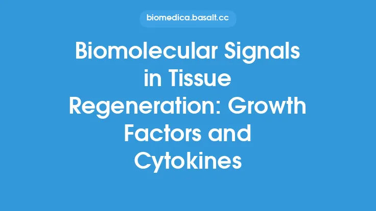 Biomolecular Signals in Tissue Regeneration: Growth Factors and Cytokines Thumbnail