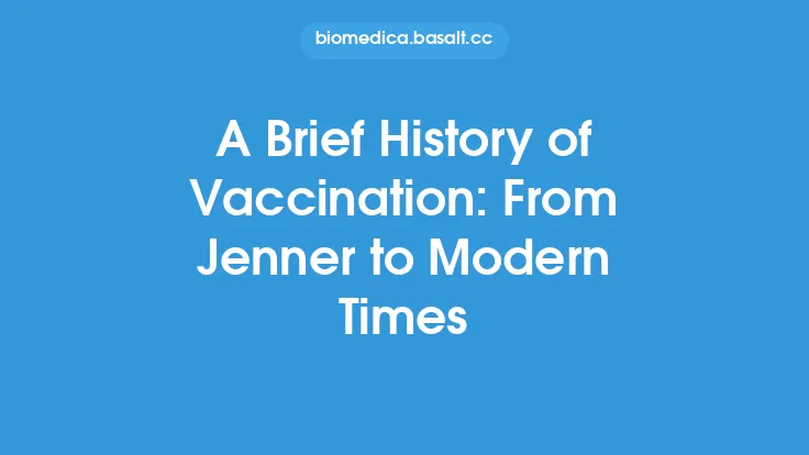 A Brief History of Vaccination: From Jenner to Modern Times Thumbnail