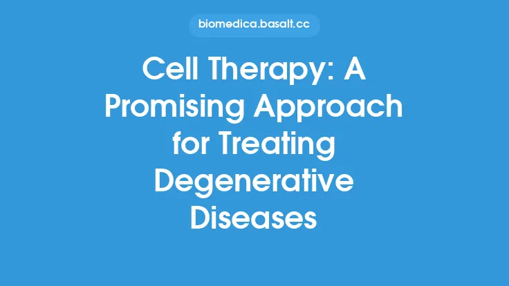 Cell Therapy: A Promising Approach for Treating Degenerative Diseases Thumbnail
