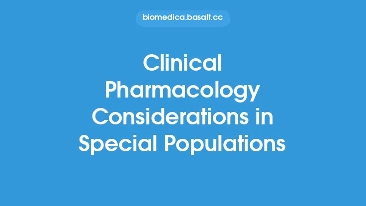 Clinical Pharmacology Considerations in Special Populations Thumbnail