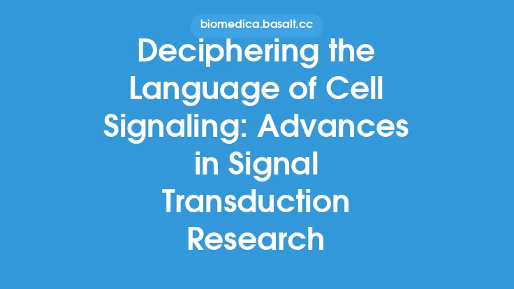 Deciphering the Language of Cell Signaling: Advances in Signal Transduction Research Thumbnail