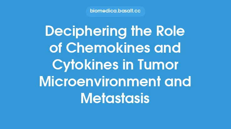 Deciphering the Role of Chemokines and Cytokines in Tumor Microenvironment and Metastasis Thumbnail