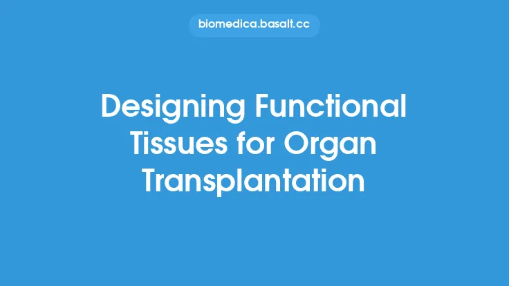 Designing Functional Tissues for Organ Transplantation Thumbnail