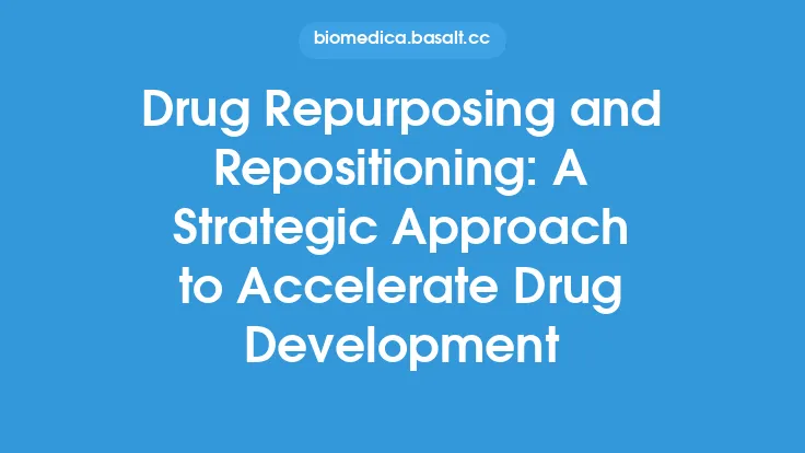Drug Repurposing and Repositioning: A Strategic Approach to Accelerate Drug Development Thumbnail