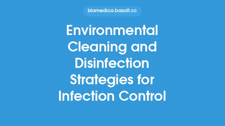 Environmental Cleaning and Disinfection Strategies for Infection Control Thumbnail