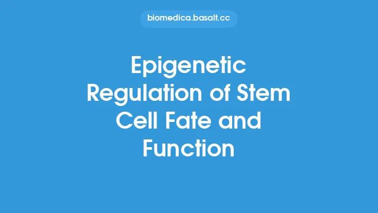 Epigenetic Regulation of Stem Cell Fate and Function Thumbnail