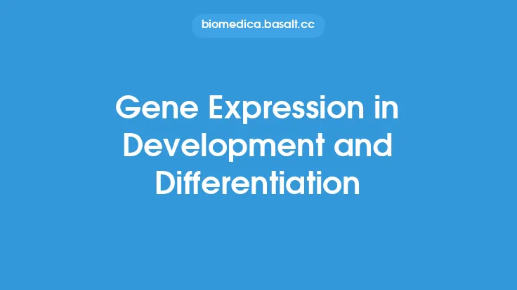 Gene Expression in Development and Differentiation Thumbnail