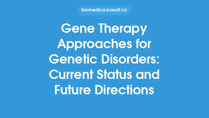 Gene Therapy Approaches for Genetic Disorders: Current Status and Future Directions Thumbnail