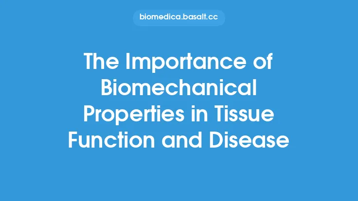 The Importance of Biomechanical Properties in Tissue Function and Disease Thumbnail