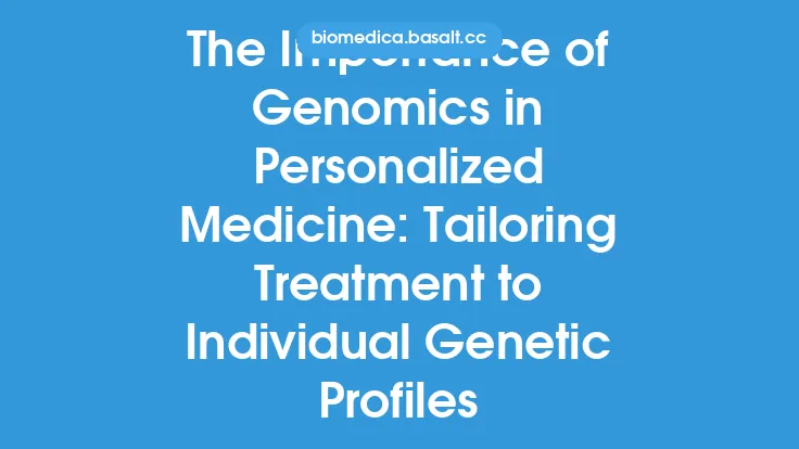 The Importance of Genomics in Personalized Medicine: Tailoring Treatment to Individual Genetic Profiles Thumbnail