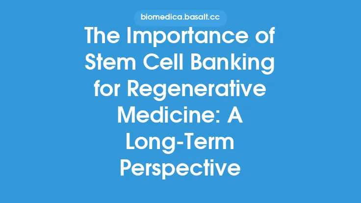 The Importance of Stem Cell Banking for Regenerative Medicine: A Long-Term Perspective Thumbnail