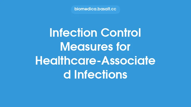 Infection Control Measures for Healthcare-Associated Infections Thumbnail