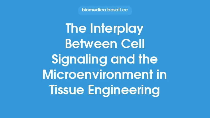 The Interplay Between Cell Signaling and the Microenvironment in Tissue Engineering Thumbnail