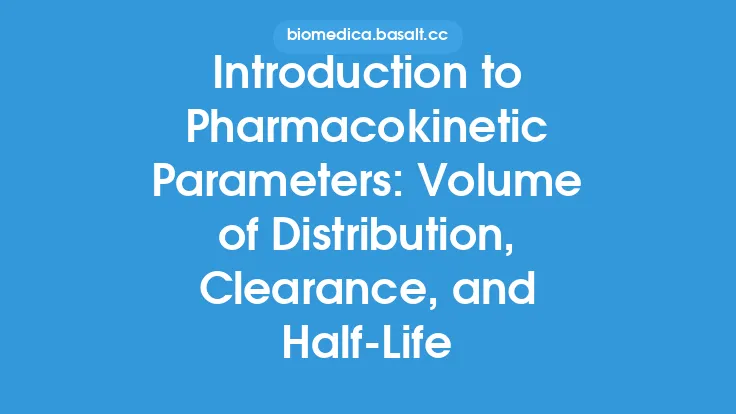 Introduction to Pharmacokinetic Parameters: Volume of Distribution, Clearance, and Half-Life Thumbnail