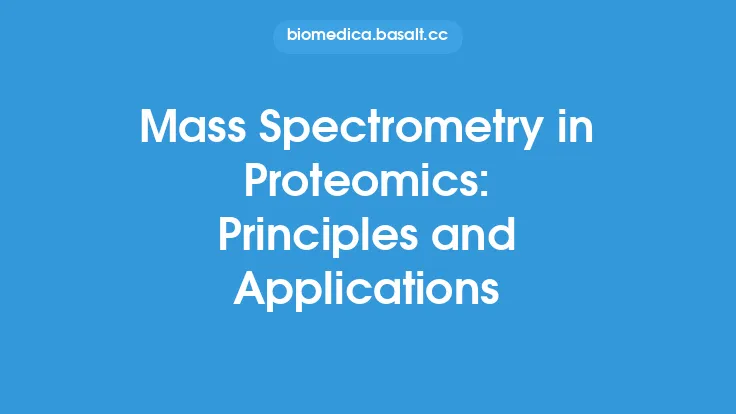 Mass Spectrometry in Proteomics: Principles and Applications Thumbnail