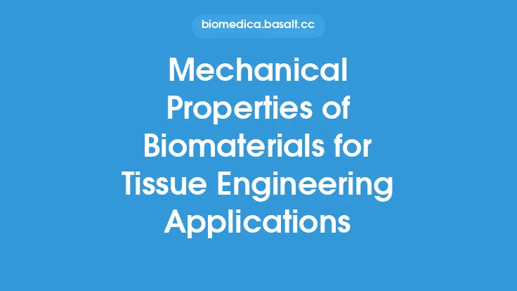 Mechanical Properties of Biomaterials for Tissue Engineering Applications Thumbnail