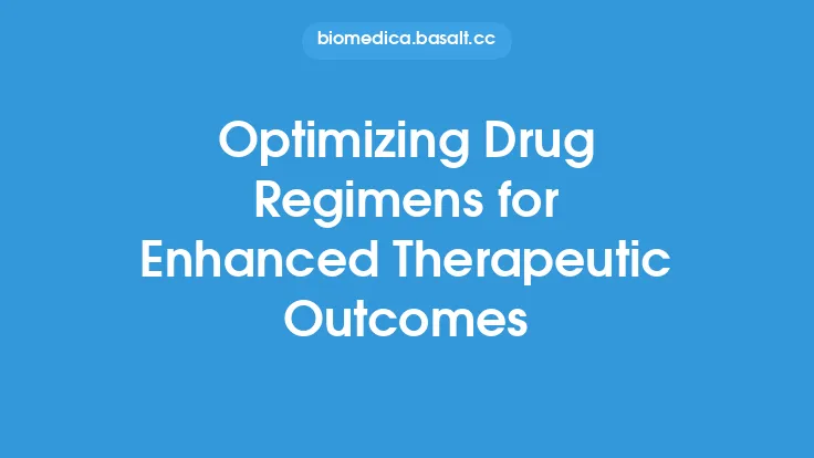Optimizing Drug Regimens for Enhanced Therapeutic Outcomes Thumbnail