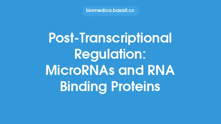 Post-Transcriptional Regulation: MicroRNAs and RNA Binding Proteins Thumbnail