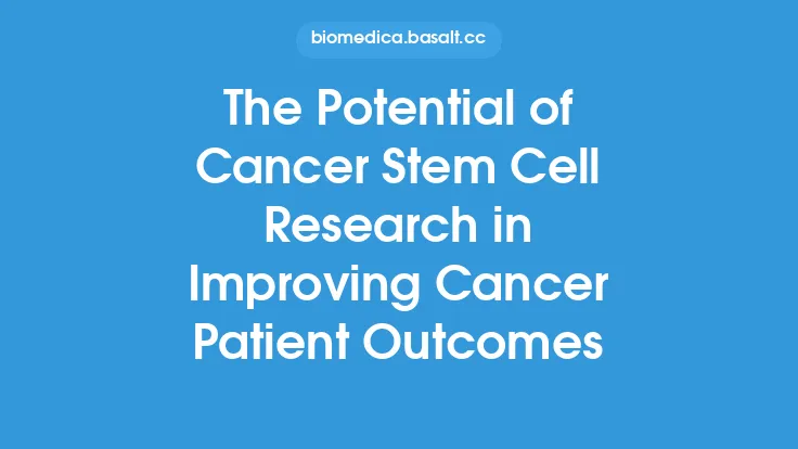 The Potential of Cancer Stem Cell Research in Improving Cancer Patient Outcomes Thumbnail