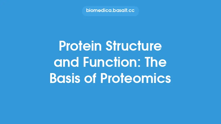 Protein Structure and Function: The Basis of Proteomics Thumbnail
