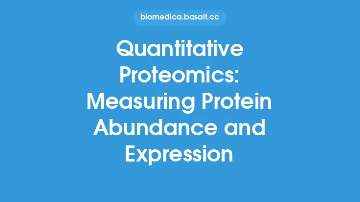 Quantitative Proteomics: Measuring Protein Abundance and Expression Thumbnail