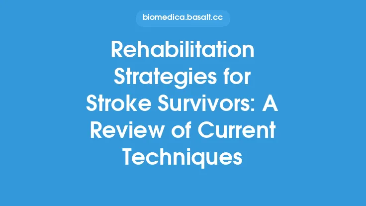 Rehabilitation Strategies for Stroke Survivors: A Review of Current Techniques Thumbnail