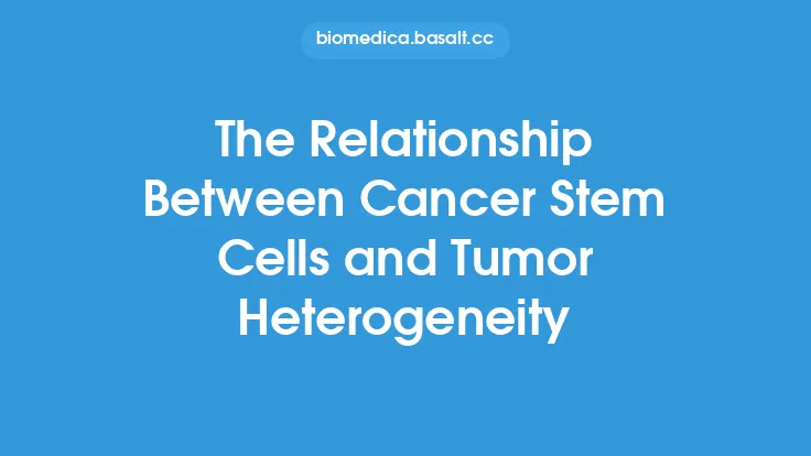The Relationship Between Cancer Stem Cells and Tumor Heterogeneity Thumbnail