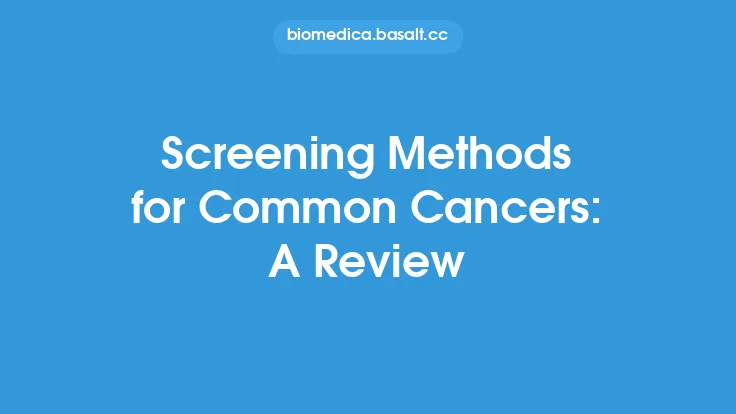 Screening Methods for Common Cancers: A Review Thumbnail
