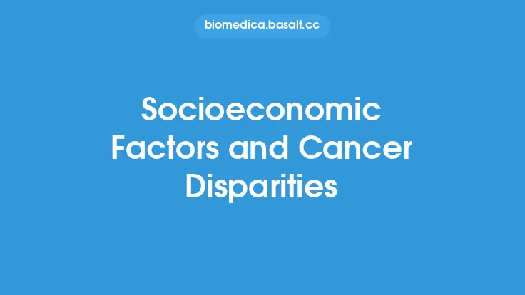 Socioeconomic Factors and Cancer Disparities Thumbnail
