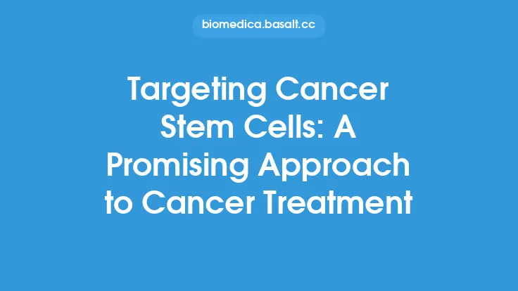 Targeting Cancer Stem Cells: A Promising Approach to Cancer Treatment Thumbnail