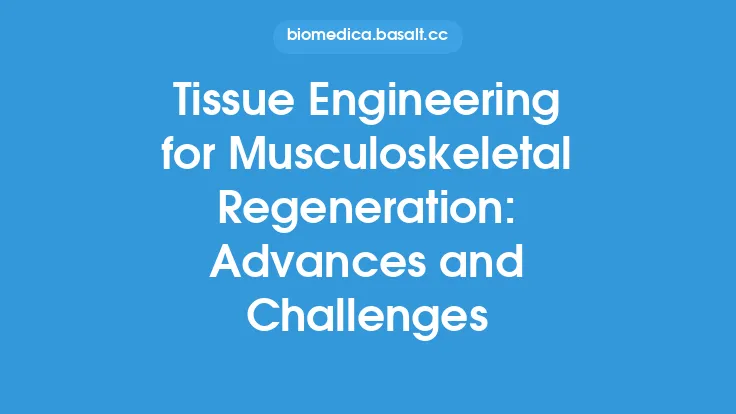 Tissue Engineering for Musculoskeletal Regeneration: Advances and Challenges Thumbnail