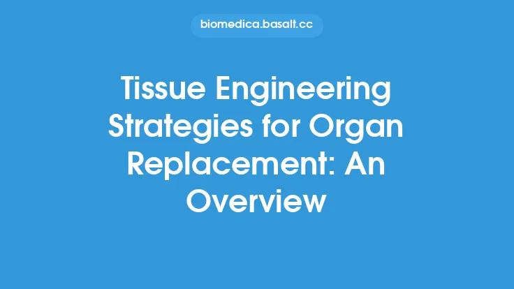 Tissue Engineering Strategies for Organ Replacement: An Overview Thumbnail