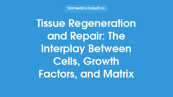 Tissue Regeneration and Repair: The Interplay Between Cells, Growth Factors, and Matrix Thumbnail