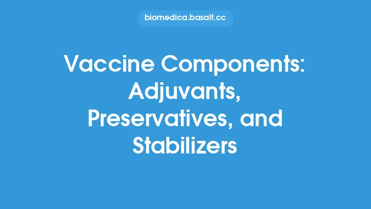Vaccine Components: Adjuvants, Preservatives, and Stabilizers Thumbnail